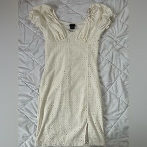 Rue 21 White Embroidered Dress